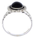 Southwest Sterling Silver Jewelry Jet Ring Size 5-1/2 YX35281